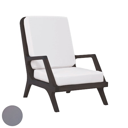 Teak Garden Lounge Chair Cushions In Grey
